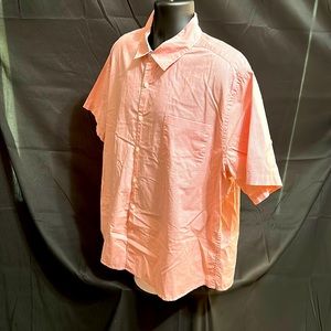 Claiborn slim fit short sleeve button down. Size XXL. Mens. Pink.